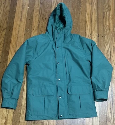 1980 CABELAS Size Medium GoreTex Thinsulate Women’s Green Hiking  Jacket Hooded - Image 1 of 4