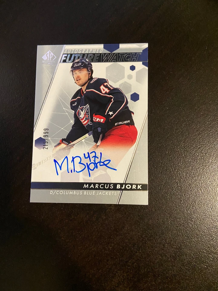 2022-23 SP Authentic Hockey Marcus Bjork Auto Future Watch RC /999 Card #173 - Image 1 of 2