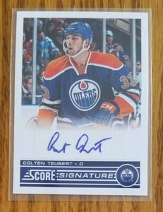 Colten Teubert 2013-14 Panini Rookie Anthology Score Signatures AUTOGRAPH