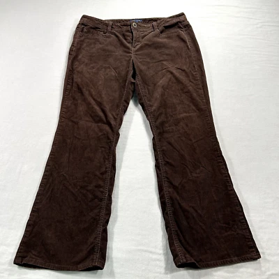 Tommy Hilfiger Pantalones Mujer 10 Marrón Oscuro Pana Corte Bota Hipster Informal 33x27 Foto 1 de 4