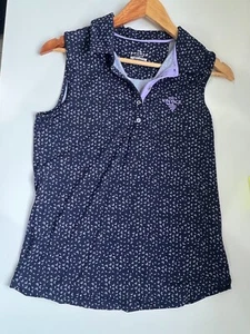 The Vintage Sporte Leisure Women's Sleeveless Tops Collared Navy Blue Size 10 - Bild 1 von 9