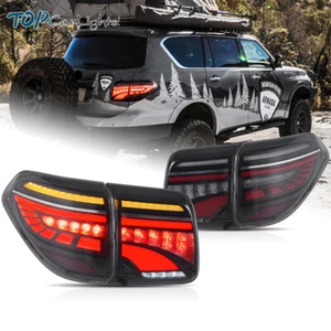 VLAND Smoked LED Tail Lights For 2017-2020 Nissan Armada With Start-UP Animation - Picture 1 of 15