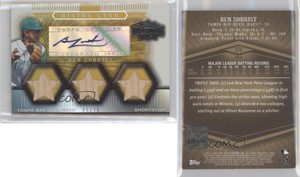 2007 Topps Triple Threads Rising Star Gold /25 Ben Zobrist #171 Auto