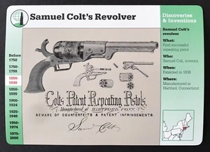 Tarjeta de coleccionista revólver Grolier de Samuel Colt - Imagen 1 de 1
