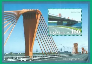 Latvia 2009 year mint block (**) bridge - Picture 1 of 1