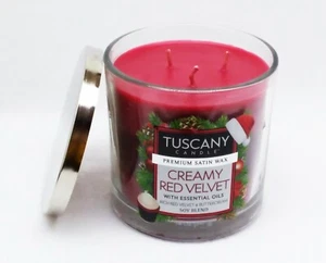 1 Tuscany Kerze CREAMY RED VELVET Soja Mischung 3 Docht Duftwachs 14 oz groß - Bild 1 von 1