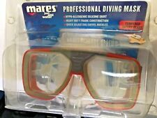 Tempered Glass Lens Snorkel Diving Goggles Mask Mares XL YELLOW