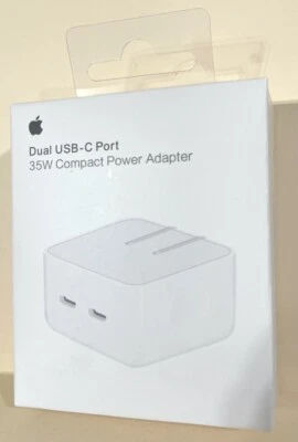 APPLE 35W USB-C DUAL POWER ADAPTER ORIGINAL. PART A2571 (RETAIL PACKAGED) - Image 1 of 4