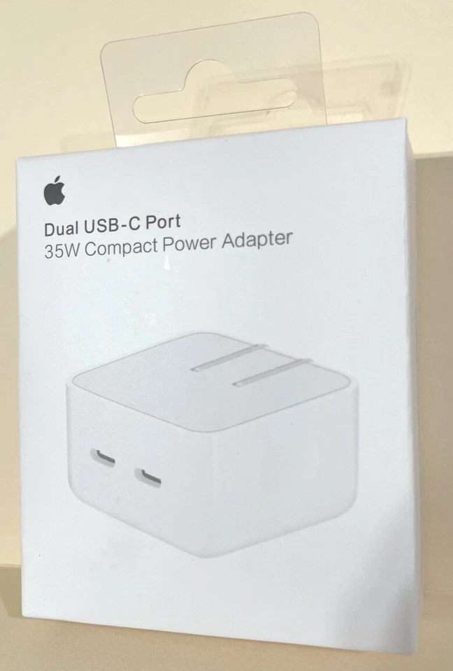 APPLE 35W USB-C DUAL POWER ADAPTER ORIGINAL. PART A2571 (RETAIL PACKAGED) - Image 1 of 4