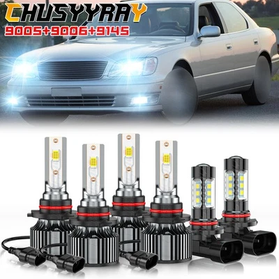 KIT BOMBILLAS ANTINIEBLA FAROS LED COMBO 9005 9006 PARA LEXUS LS400 1998-2000 6X C Foto 1 de 4