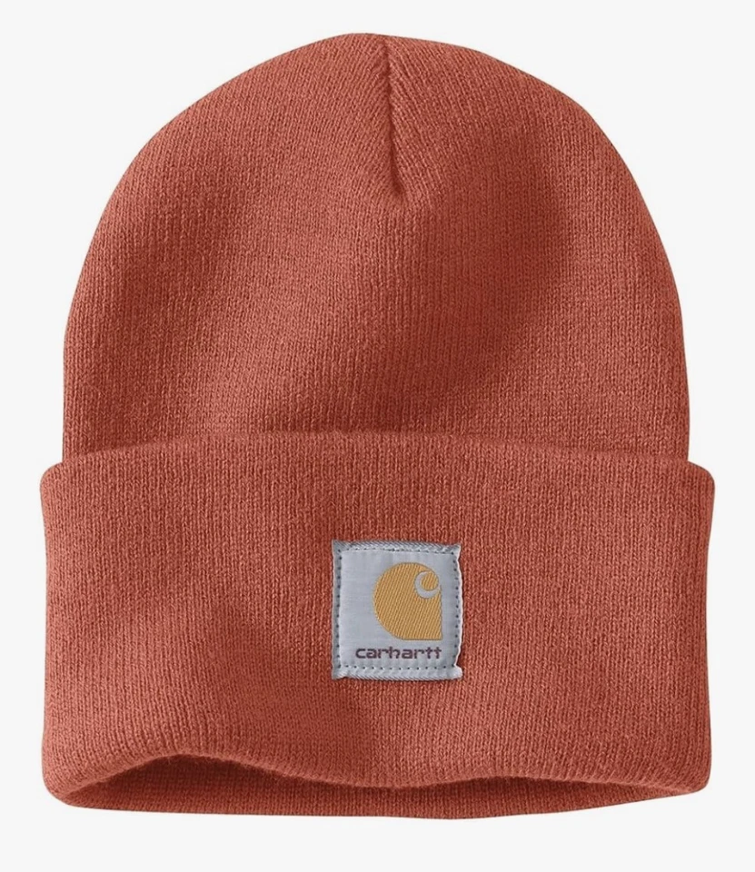 Carhartt Men's Knit Cuffed Beanie. Color Desert Orange - Image 1 of 1