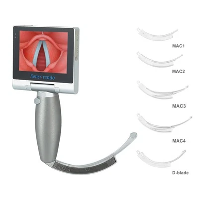 Vídeo laringoscópio portátil de 3,5 polegadas com lâminas descartáveis (lâmina MAC1/2/3/4/D) - Imagem 1 de 4
