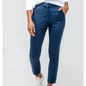 Ministry of Supply Pantalone Donna Velocity Conico Cropped Blu Navy Taglia 8 - Foto 1 di 11