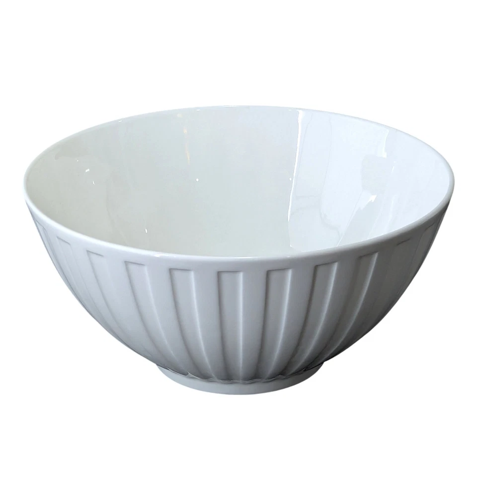 Wedgwood Noche y Día 9.5" Acanalado Tazón para Servir Hueso China Ensalada Blanco Retirado Foto 1 de 4