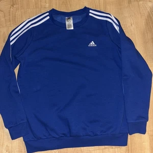 Adidas ESSENTIALS SUDADERA POLAR 3 RAYAS Talla 1X Azul y Blanco Plus unisex - Imagen 1 de 5