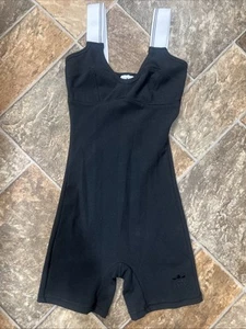 ADIDAS BLACK RIBBED PLAYSUIT Romper ONE PIECE SIZE XS NWT - Picture 1 of 6