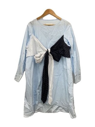 MAISON MARGIELA MM6 Vestito manica lunga 38 Cotone BLU s32ct0947 s47924 