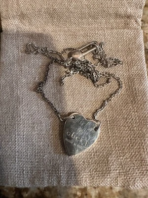 Gucci Trademark Necklace with Heart Pendant  Sterling Silver  One Size - Image 1 of 4