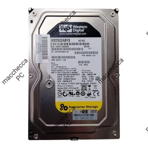 HARD DiSK Western Digital WD2502ABYS BLACK 250GB SataII 16Mb Cache 3.5" interno - Foto 1 di 2