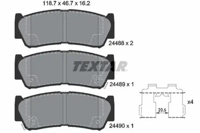 Pastillas de freno 2448801 TEXTAR para HYUNDAI H-1 / STAREX Autobús SANTA FÉ II - Imagen 1 de 4