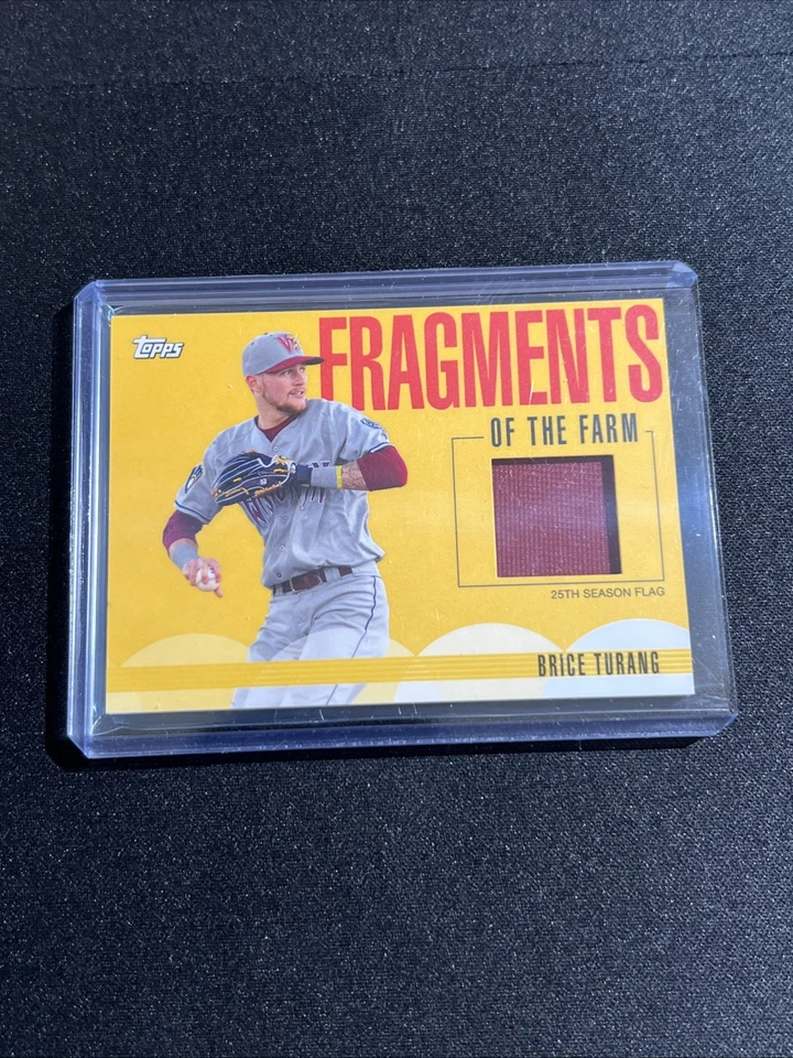 2020 Topps Pro Debut Fragments of the Farm Relics Brice Turang Brewers RC - Image 1 of 1