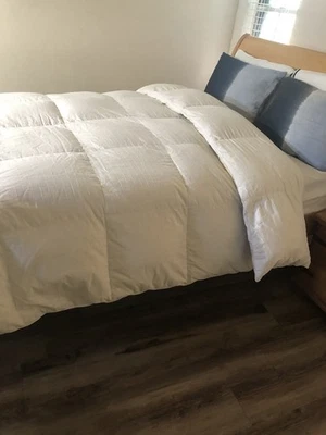 Edredón de Plumón Ralph Lauren Queen Auténtico 88x88" Damasco Cuadrados Usado en Excelente Condición Hecho/EE. UU.  Foto 1 de 4