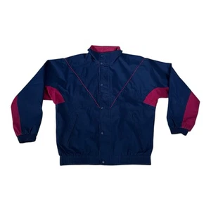 Vintage Thomas E Wilson Jacket Mens L Gore-Tex Nylon Track Golf Blue Burgundy - Picture 1 of 12