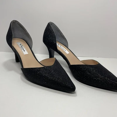 Zapatos Nina New York Talla 8.5 M Negro Brillo Metálico Punta  Foto 1 de 4