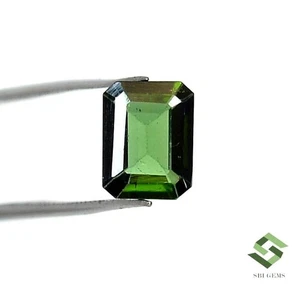 9x7MM Certificado Verde Natural Turmalina Octágono Corte 1.81 Cts Suelto Gema - Picture 1 of 8