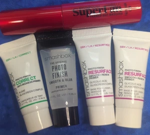 Smashbox 5pc: SuperFan Mascara, Primer travel sizes - Picture 1 of 2