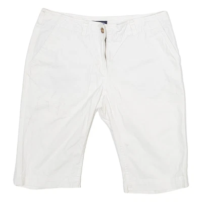 TOMMY HILFIGER Womens Pedal Pushers Shorts White UK 6 W30 - Image 1 of 4