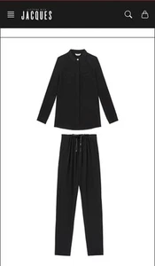 sleeping with jacques Silk Pyjama Set, Size 2 - Picture 1 of 14