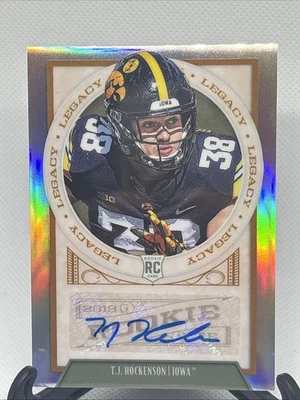 2019 Panini Legacy Rookie Auto Tj Hockenson RC #199 - Image 1 of 4