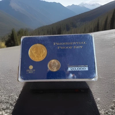 Ouro 24K em camadas perfeito estado "Conjunto de prova presidencial" limitado 20.000 Martin Van Buren - Imagem 1 de 4