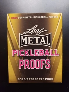1 2024 Leaf Metal Pickleball Proof Factory Sealed Leigh Waters Ben Johns 1/1 - Picture 1 of 4