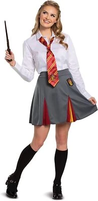 Gryffindor Skirt Harry Potter Wizard Fancy Dress Up Halloween Adult Costume - Image 1 of 2
