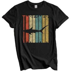 Retro Thresher Shark Distressed Vintage Style Shark T-Shirt - Picture 1 of 5
