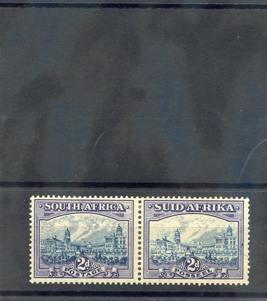ЮЖНАЯ АФРИКА Sc 53 пара (SG 58) * F-VF LH 1938 2d синий и фиолетовый $150 - Изображение 1 из 1
