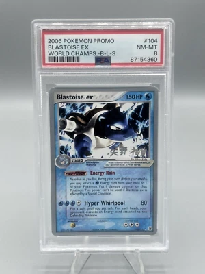Pokemon 2006 BLASTOISE EX PSA 8 NM-MINT B-L-S World Championships Deck Promo - Image 1 of 2
