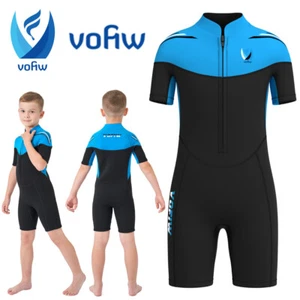 Kids Wetsuit for Boys Girls Youth 3mm Neoprene Back Zip Full Body Size 2-16 - Picture 1 of 11