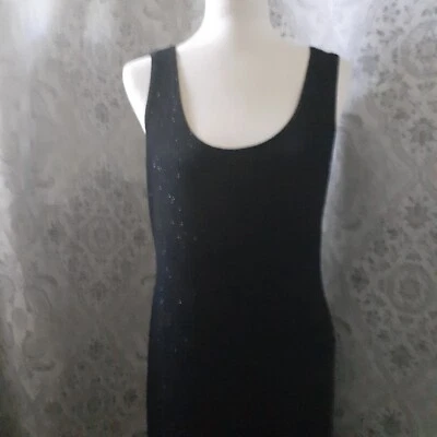 Onyx 闪亮针织无袖紧身连衣裙长款 S/M — 第 1/4 张图片