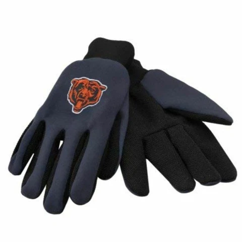 FOCO NFL Chicago Bears "Bear" Logo Embroidered Utility Gloves One Size Fits Most Cover