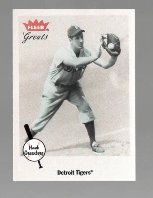 2002 Fleer Greats of the Game #100 Hank Greenberg Mint - Image 1 of 2