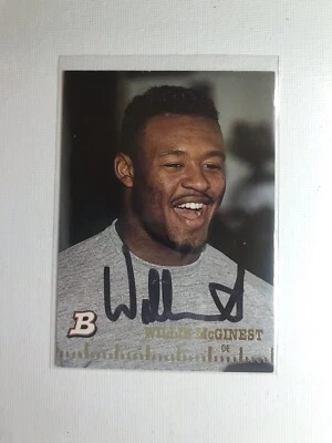 Willie McGinest Signed 1994 Topps Bowman IPA In Person Autograph - Image 1 of 2