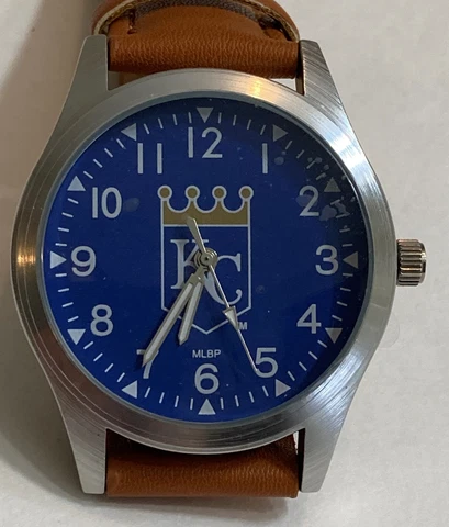 New Kansas City Royals Sparo Classic Men's Sports Watch Brown Leather Band Cover