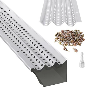 Gutter Guard 5/6 in Wide 50/100/200 ft Length Cover Mesh Leaf Debris Protection - Picture 1 of 12