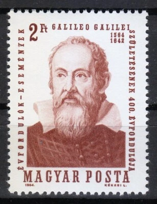 Hungary 1964 MNH Mi 2023 Sc 1591 Galileo Galilei,  Italian astronomer, physicist - Image 1 of 2