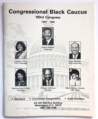 Congressional BLACK CAUCUS African American Politicians RARE STAFF DIRECTORY - Image 1 of 4