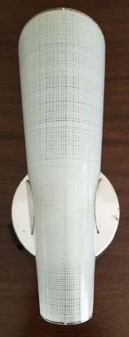 Vintage MCM Mid Century Modern Light Fixture Sconce Glass Slip Shade 1950s Cover