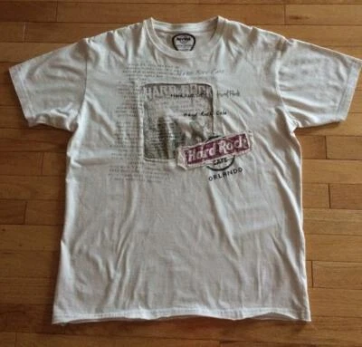 Hard Rock Cafe Orlando Embroidered Patch Cream T-Shirt Size L - Image 1 of 4